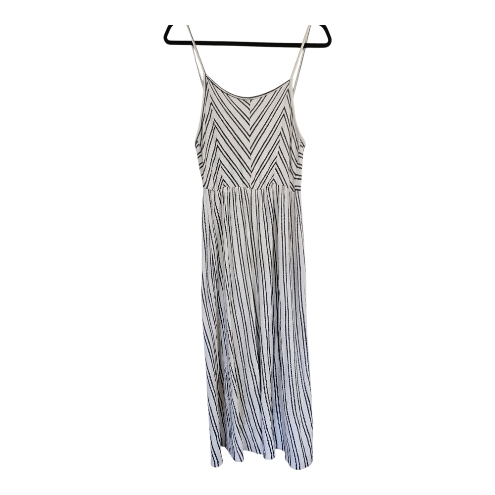 Caution To The Wind Black and White Chevron Maxi Dress